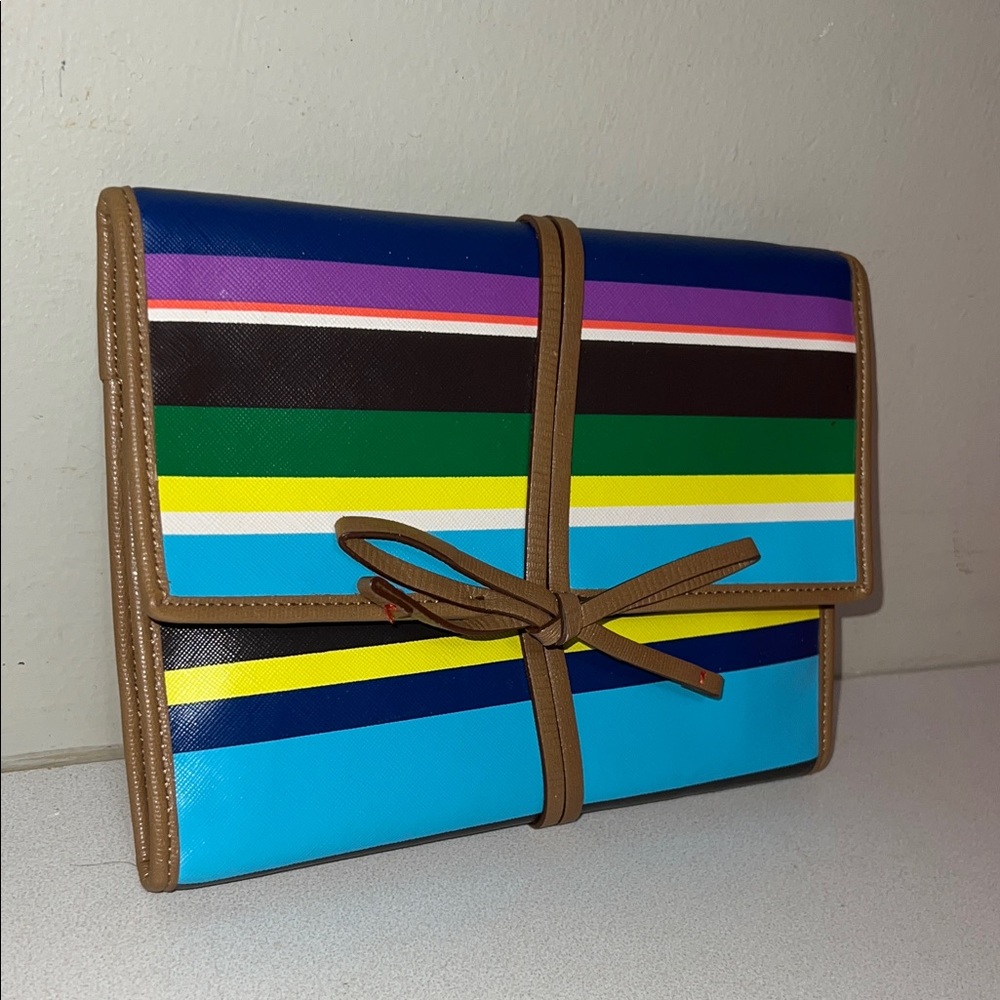 Stella & Dot jewelry case Textured Tan Clutch NWOT